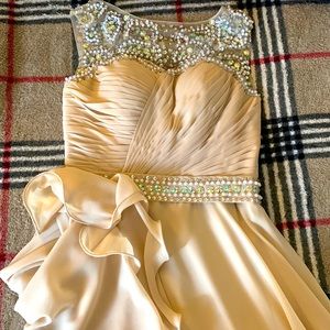 Tan beaded dress